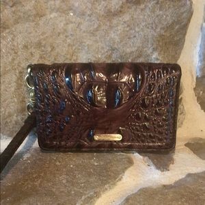 Brahmin Debra Cocoa Melbourne Leather Wristlet